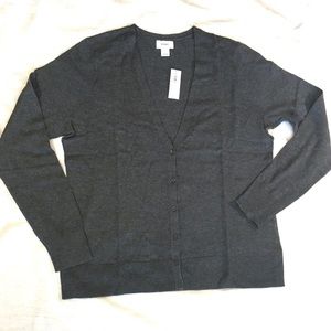 🆕 V-neck cardigan charcoal Old Navy